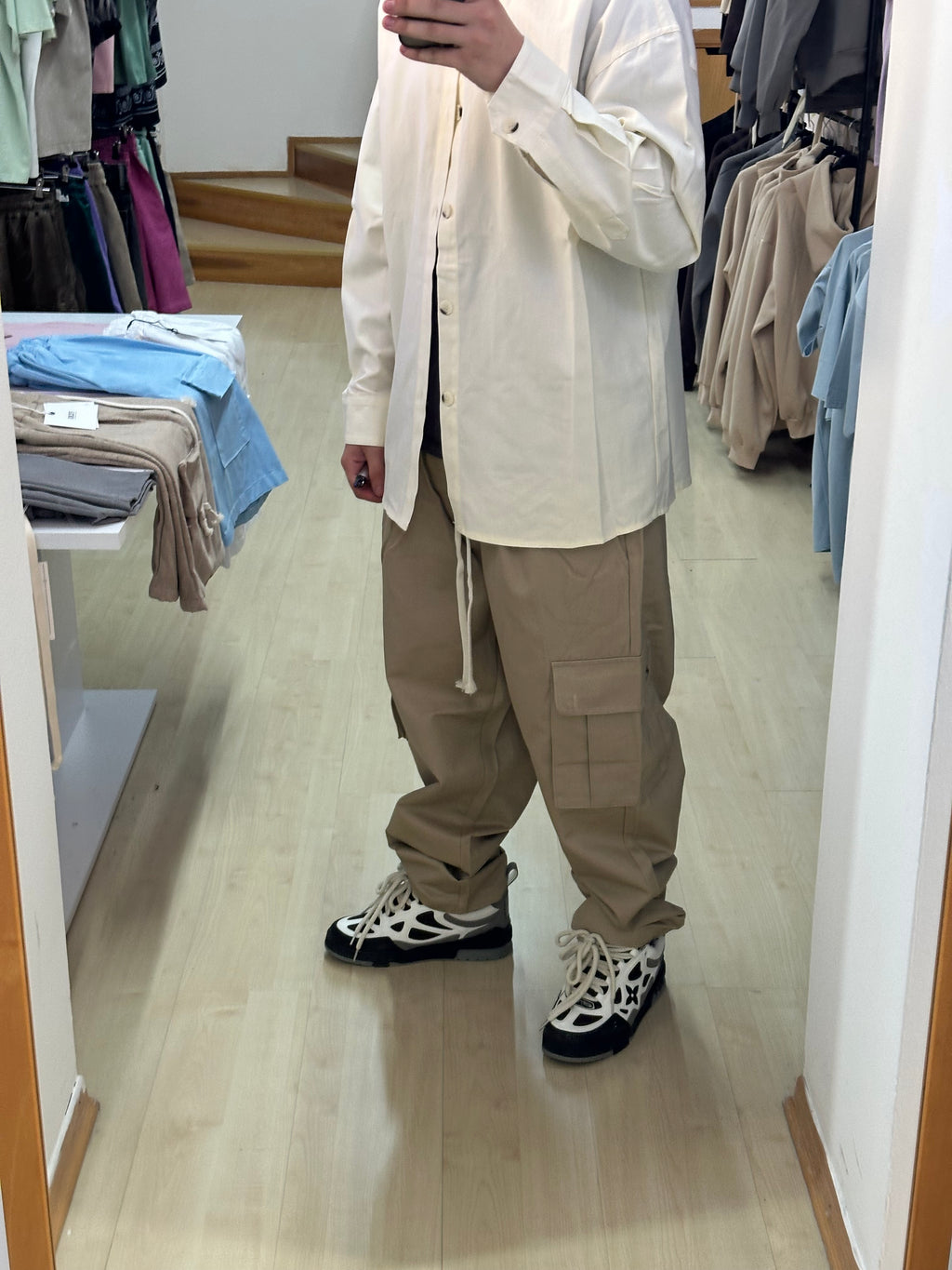 Pantalone cotone raso