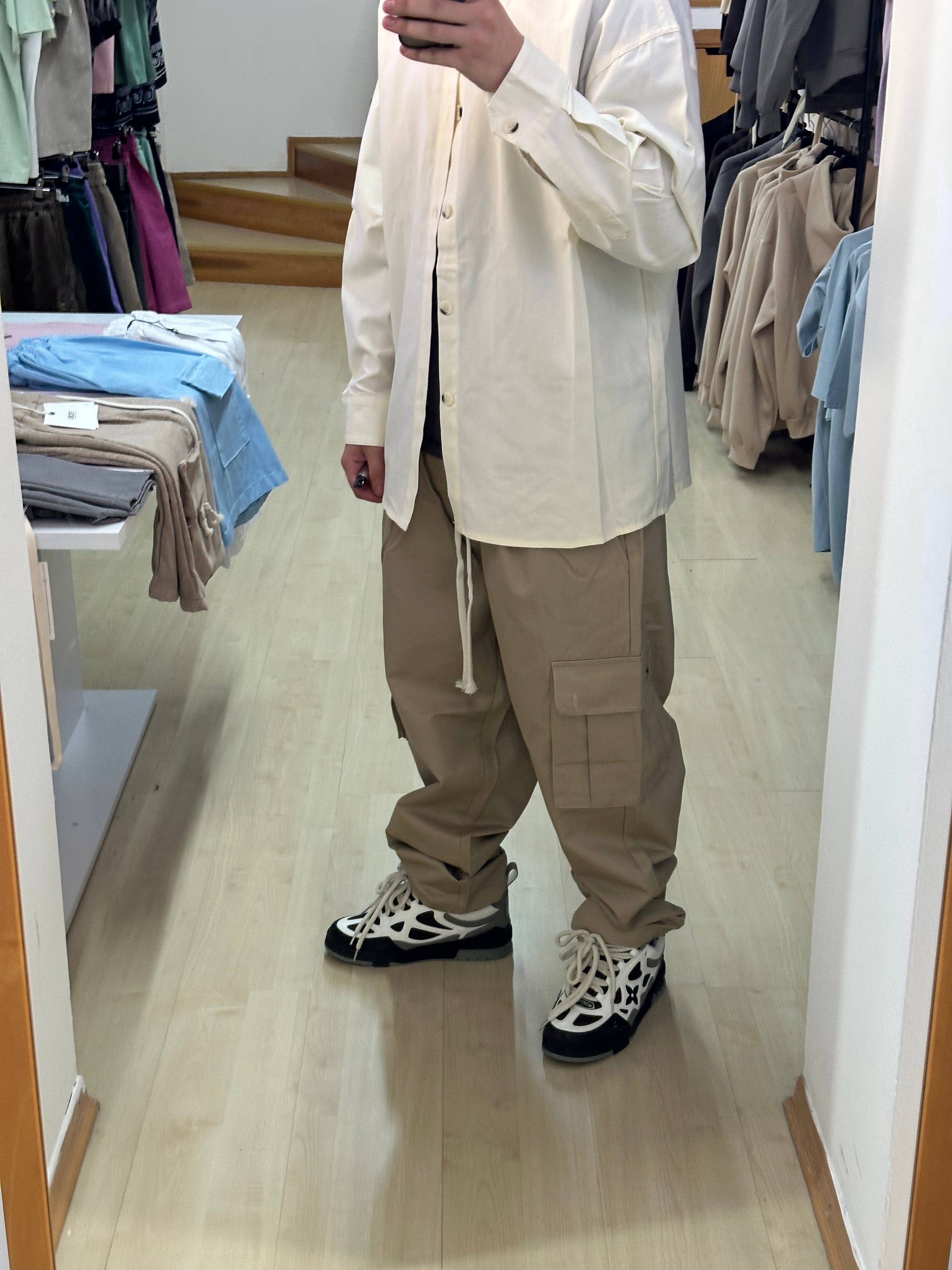 Pantalone cotone raso