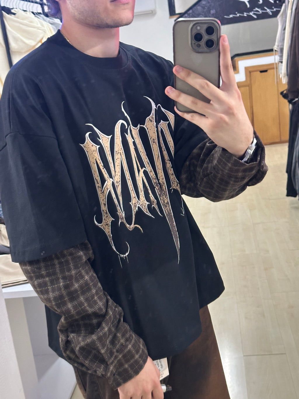 Maglia doppia manica con camicia