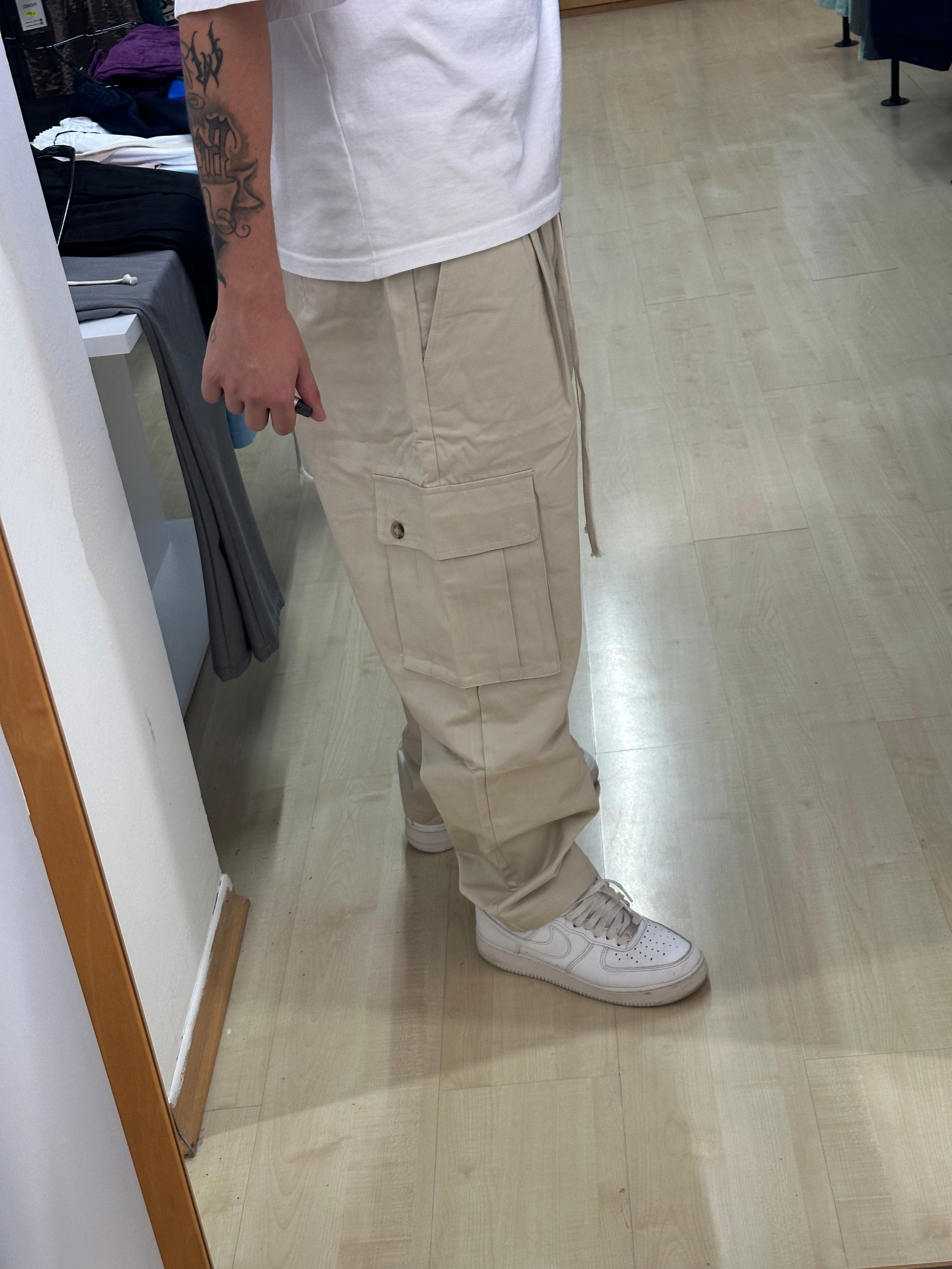 Pantalone cotone raso