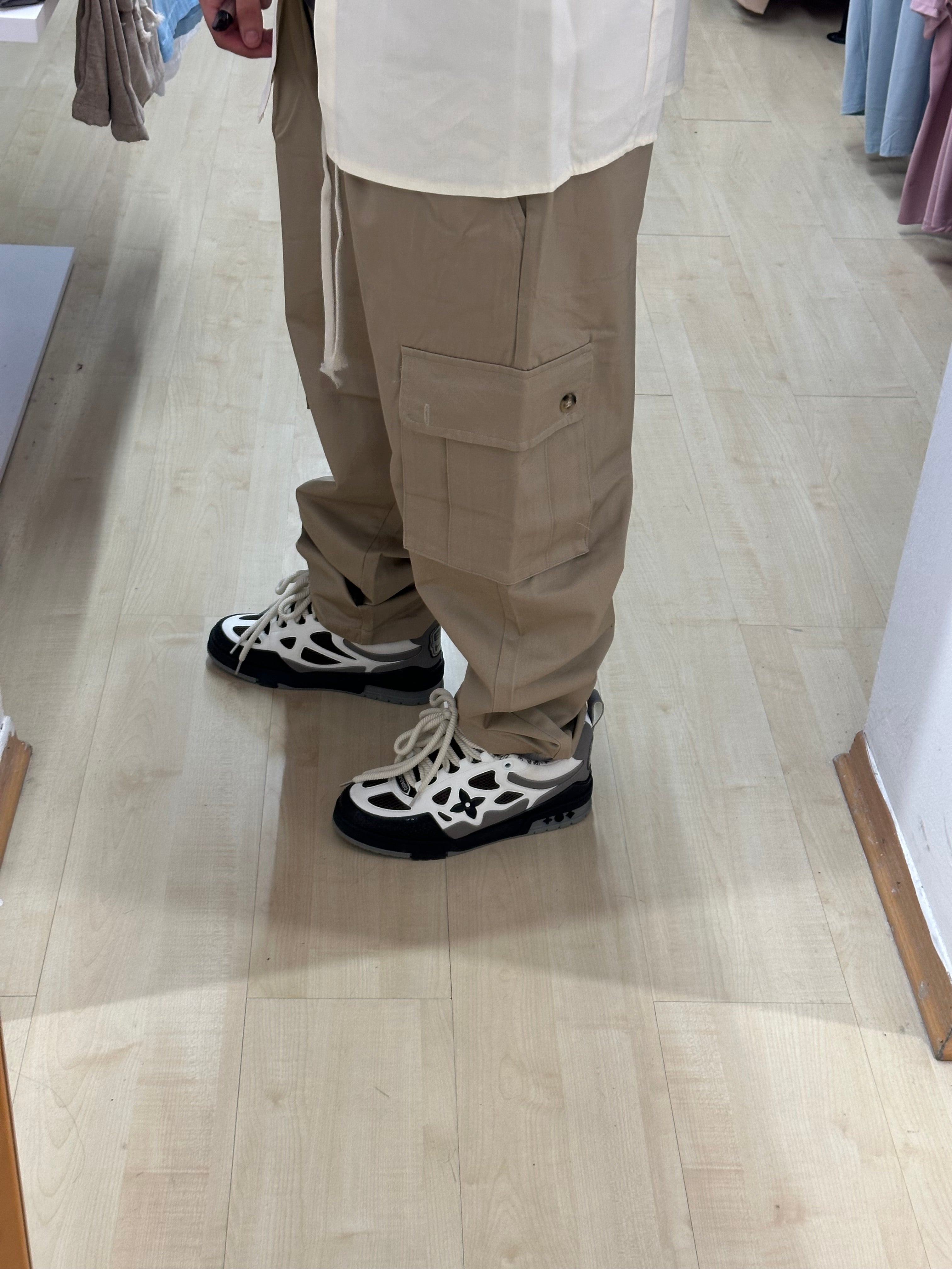 Pantalone cotone raso