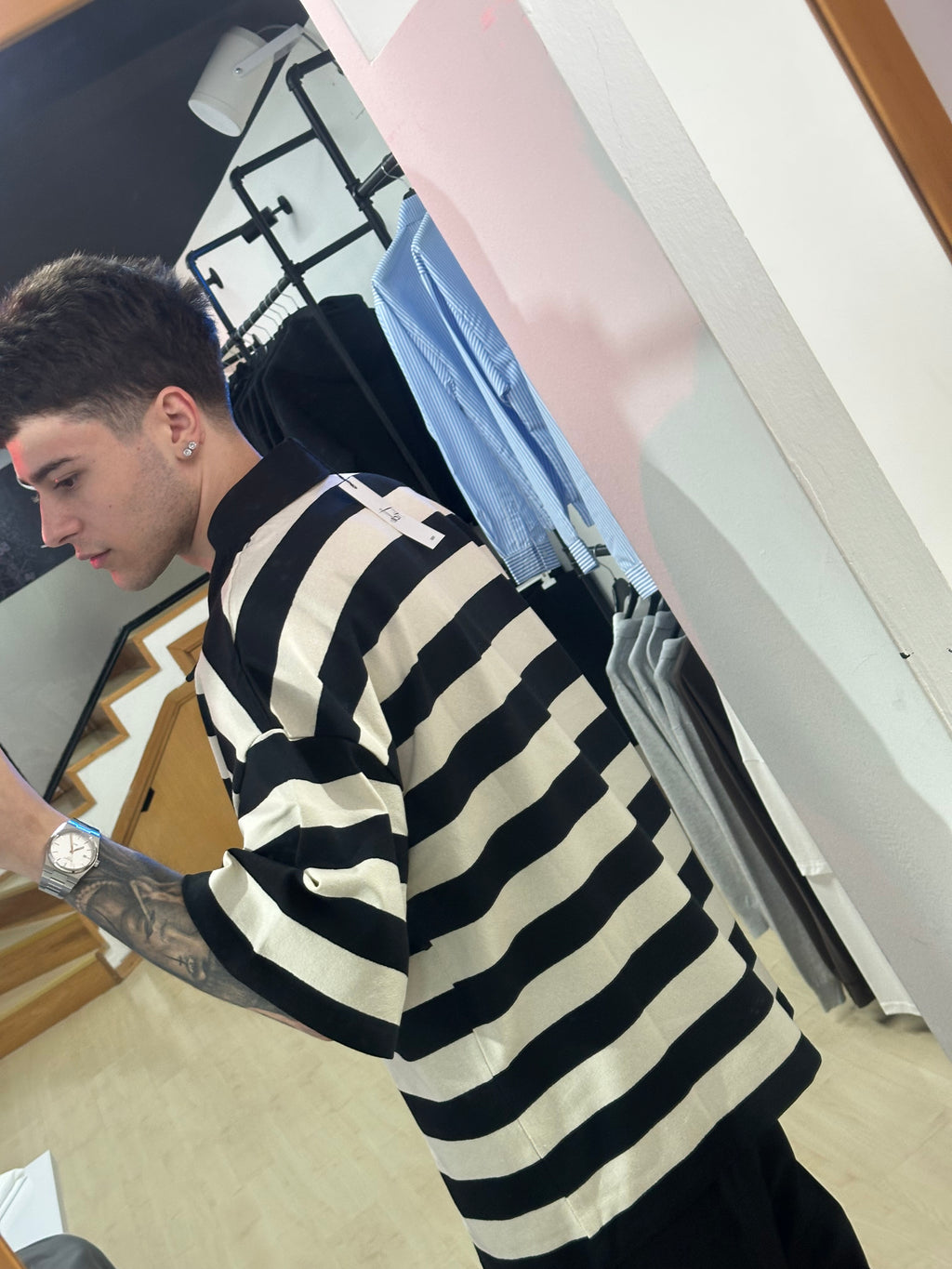 Polo oversize a righe