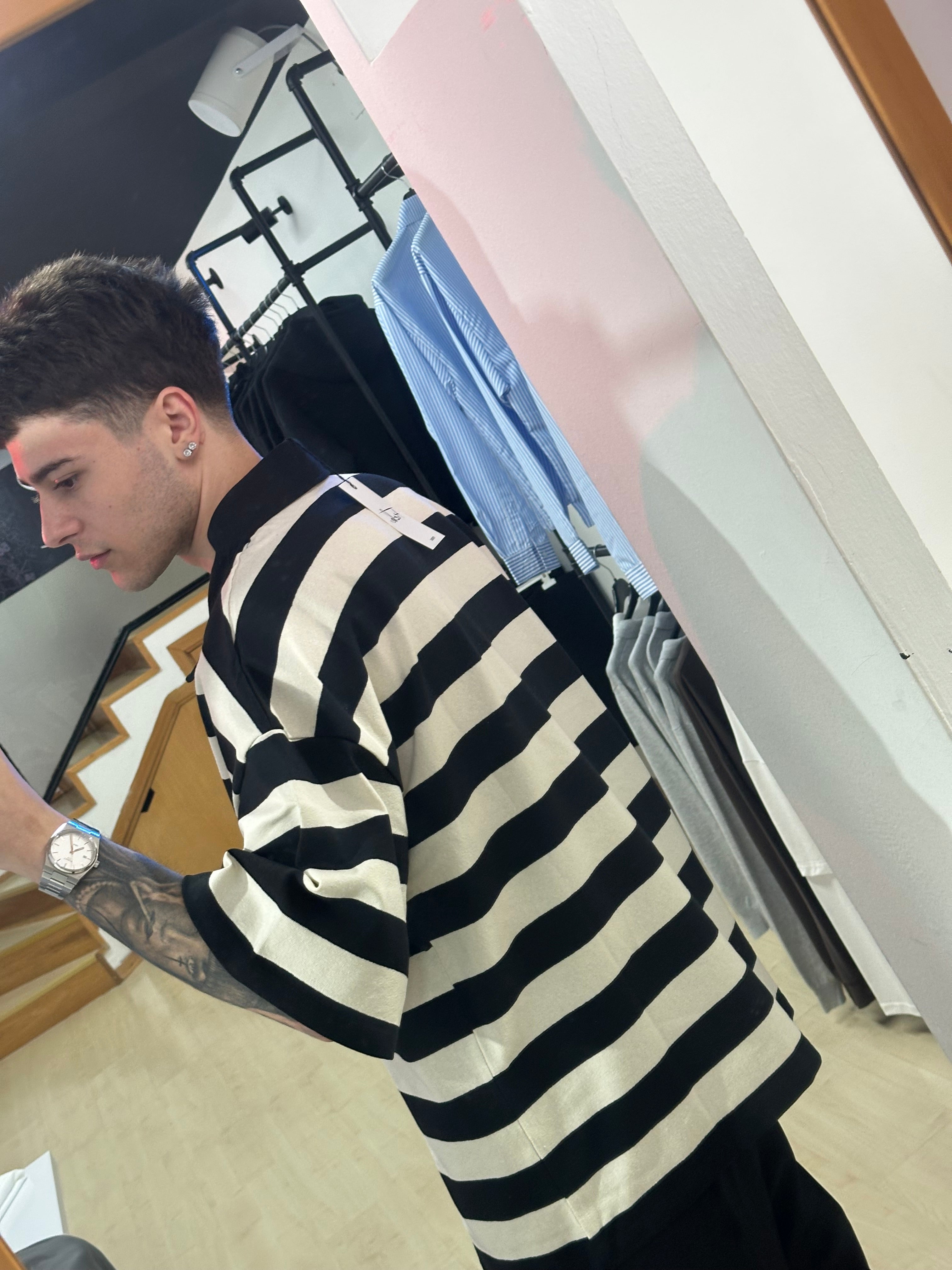 Polo oversize a righe