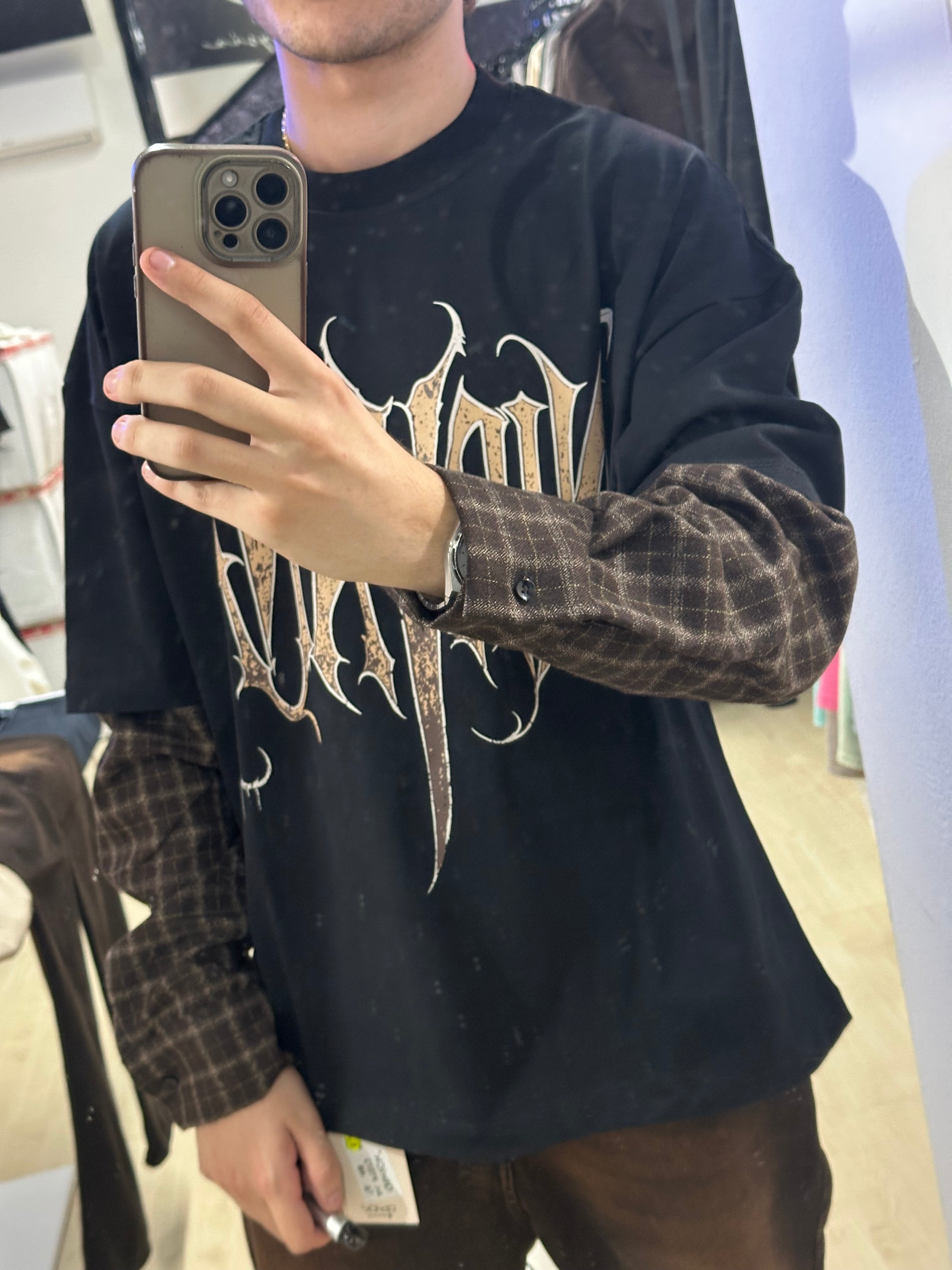 Maglia doppia manica con camicia