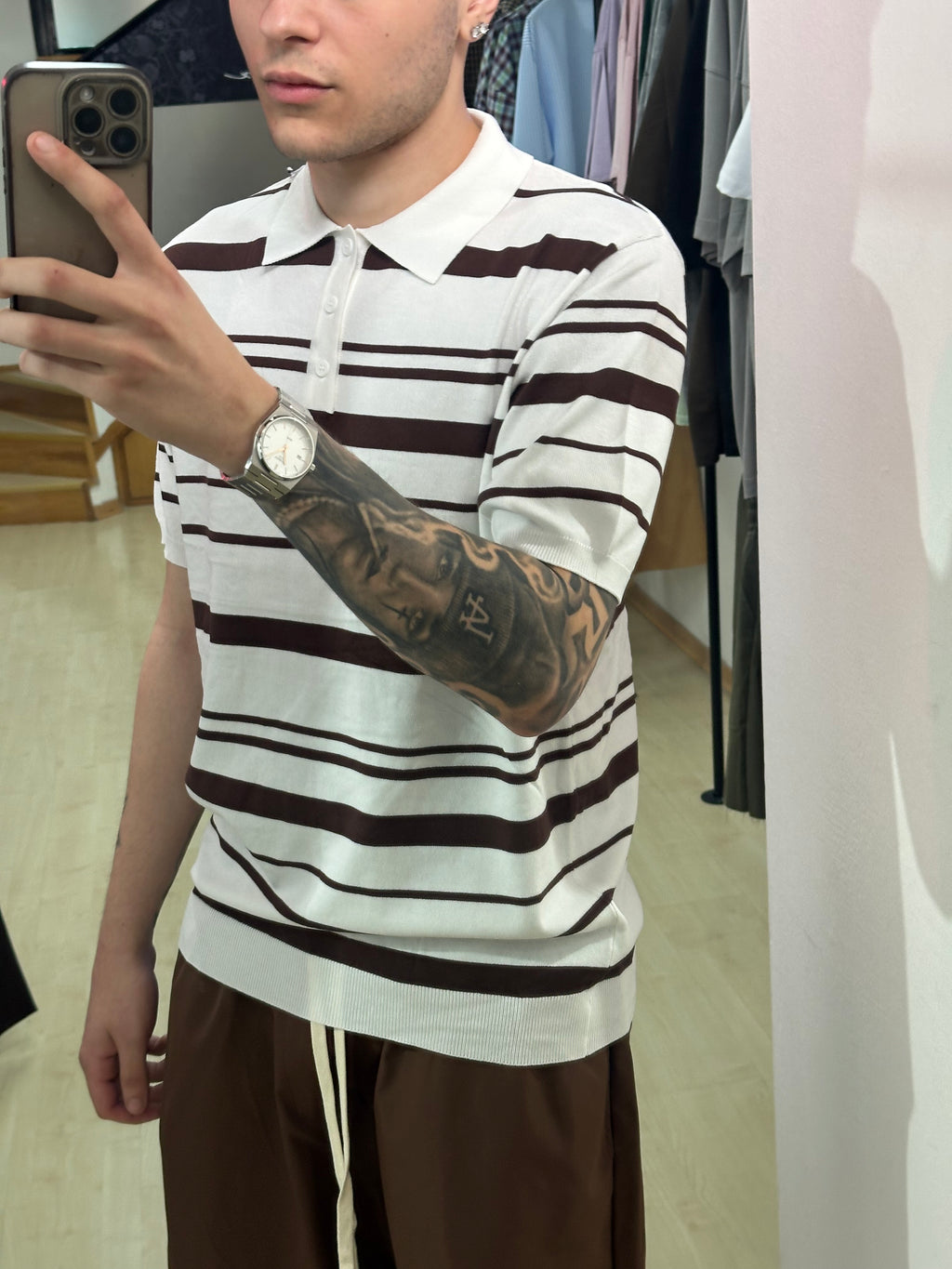 Polo a righe