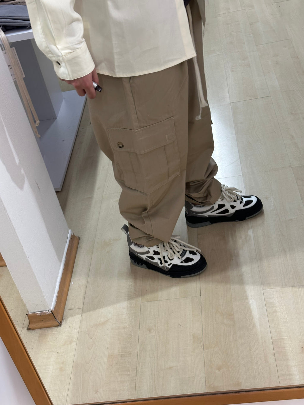 Pantalone cotone raso