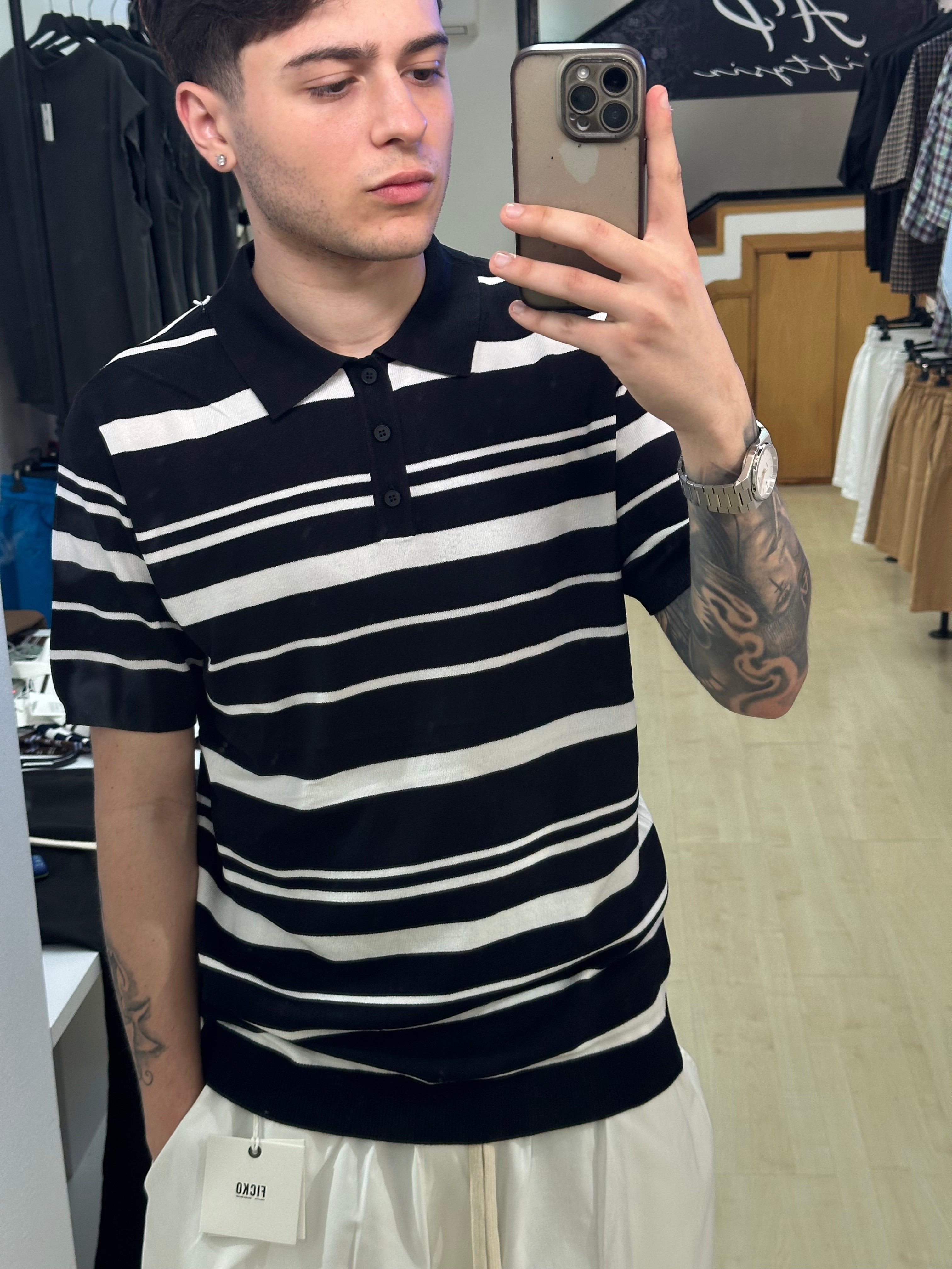 Polo a righe